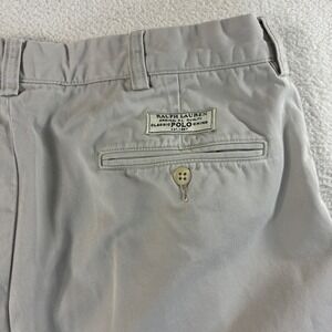 Vintage Polo Ralph Lauren Prospect Chino Pants Mens 35x30 Beige Preppy Trousers